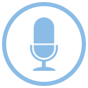 INVISIO Icons 128X128px Microphone 72Dpi INV Blue RGB
