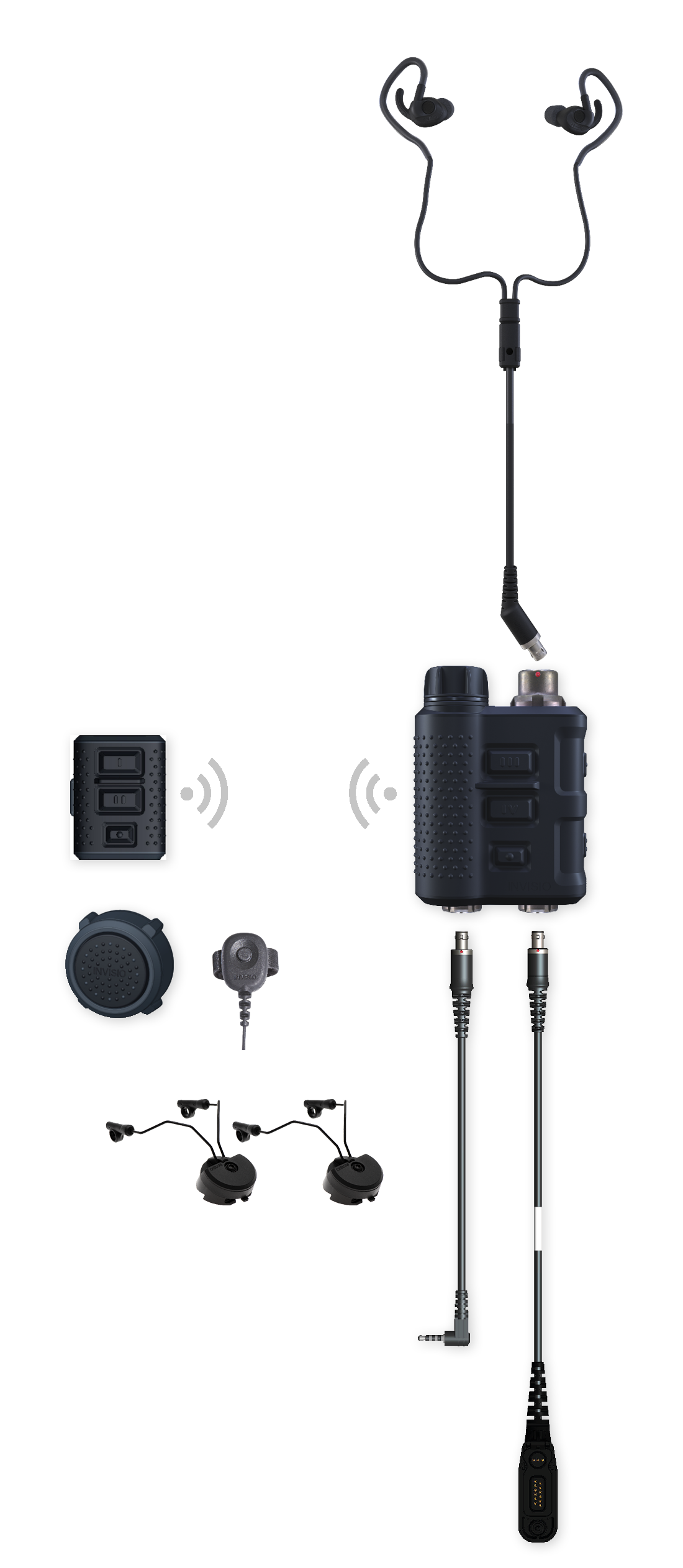 INVISIO system configuration for Bomb Squad in black colour 